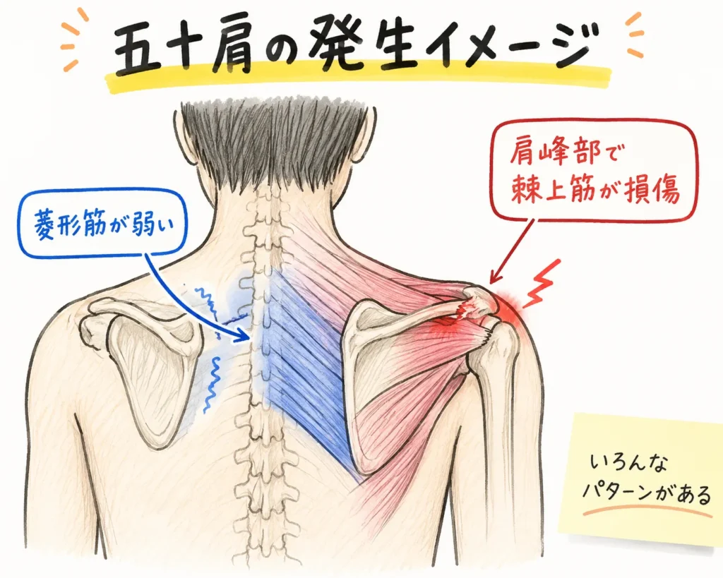 五十肩の発生図