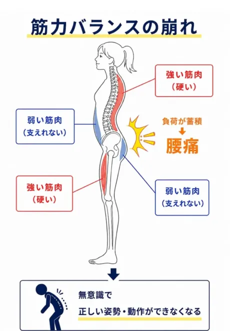 筋力バランスの乱れを解説